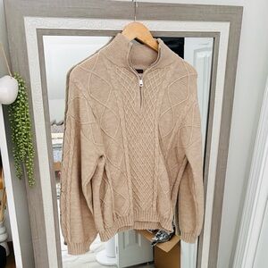 🦋 $12 Cable Knit Quarter Zip Sweater